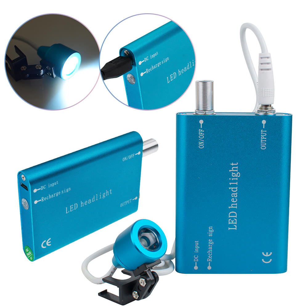 Portable Blue LED Head Light Lamp for Dental Surgical Medical